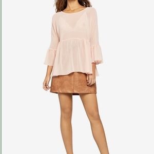 NWT BCBGeneration Peplum Cross Back Blouse